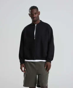 Just Hoods SIGNATURE VASTAG BOMBER PULÓVER (AWJH124) – termékkép 1