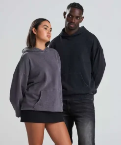 Just Hoods VINTAGE MOSOTT HATÁSÚ KAPUCNIS PULÓVER (AWJH180) – termékkép 6