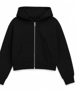 True Blanks WOMENS CROP ZIP HOODIE (TB02W010) – termékkép 1